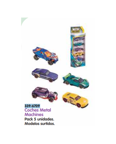 Coches Metal Machines Pack 5 unidades - Modelos surtidos