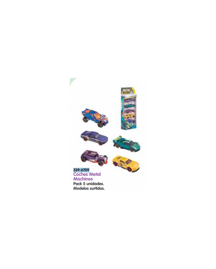 Coches Metal Machines Pack 5 unidades - Modelos surtidos