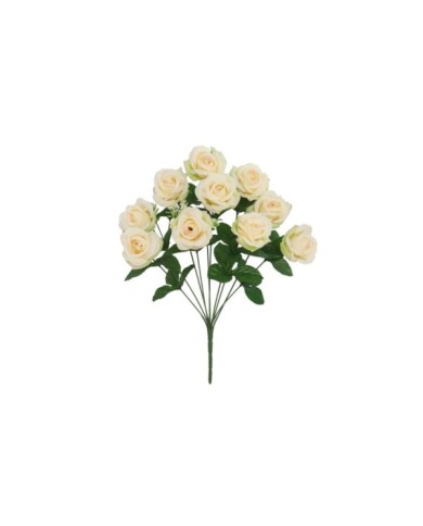 RAMO ROSAS X 10 -45 CM (MARFIL)