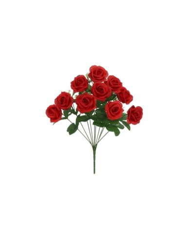 RAMO ROSAS X 10 -45 CM (ROJO)