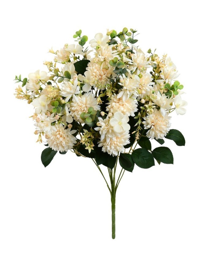 RAMO CRISANTEMO (A) X 11-57CM (CREMA)