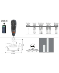 Ventilador de techo HENRY XXL 5 aspas con LED 70W, mando y app