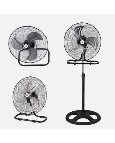 Ventilador 3 en 1 Recio 50 cm Ø Negro con aspas de aluminio
