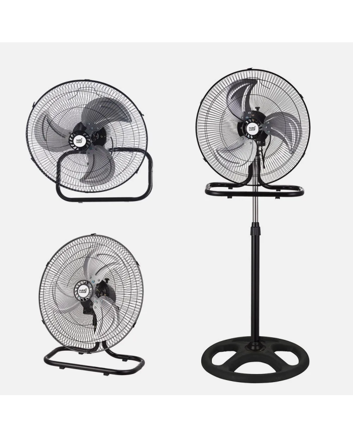 Ventilador 3 en 1 Recio 50 cm Ø Negro con aspas de aluminio