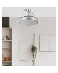 Ventilador DC Esparta Plus Plata 107 cm Ø con Luz LED y Mando