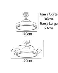 Ventilador Calima S Blanco MIMAX Motor DC Ø40-90cm LED