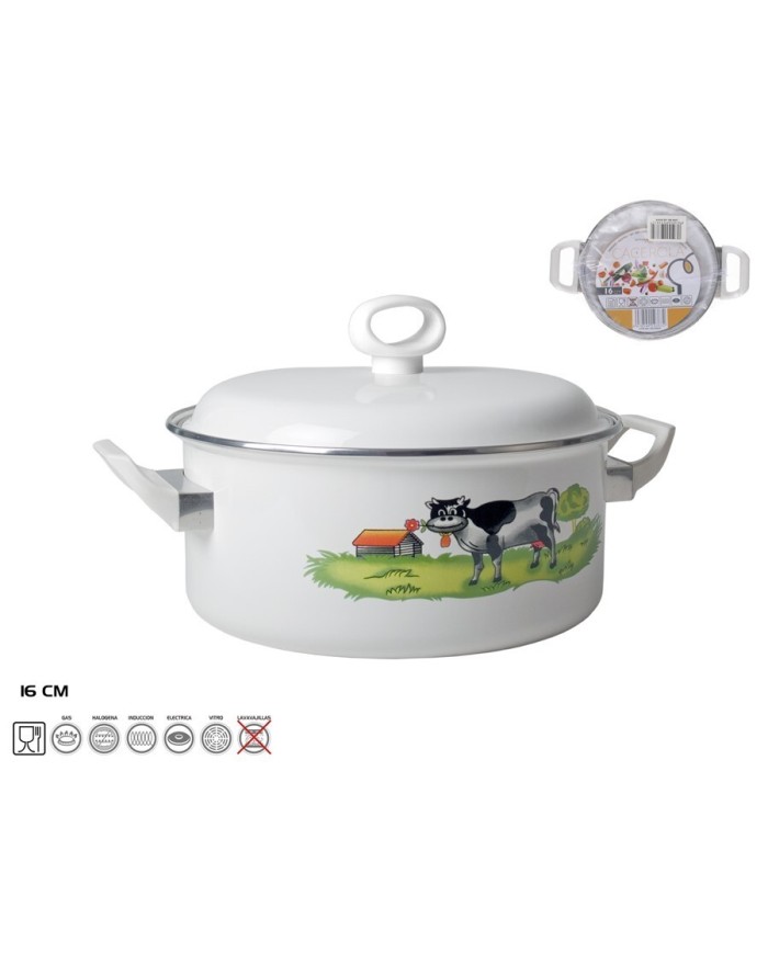 CACEROLA 16CM ESMALTADA