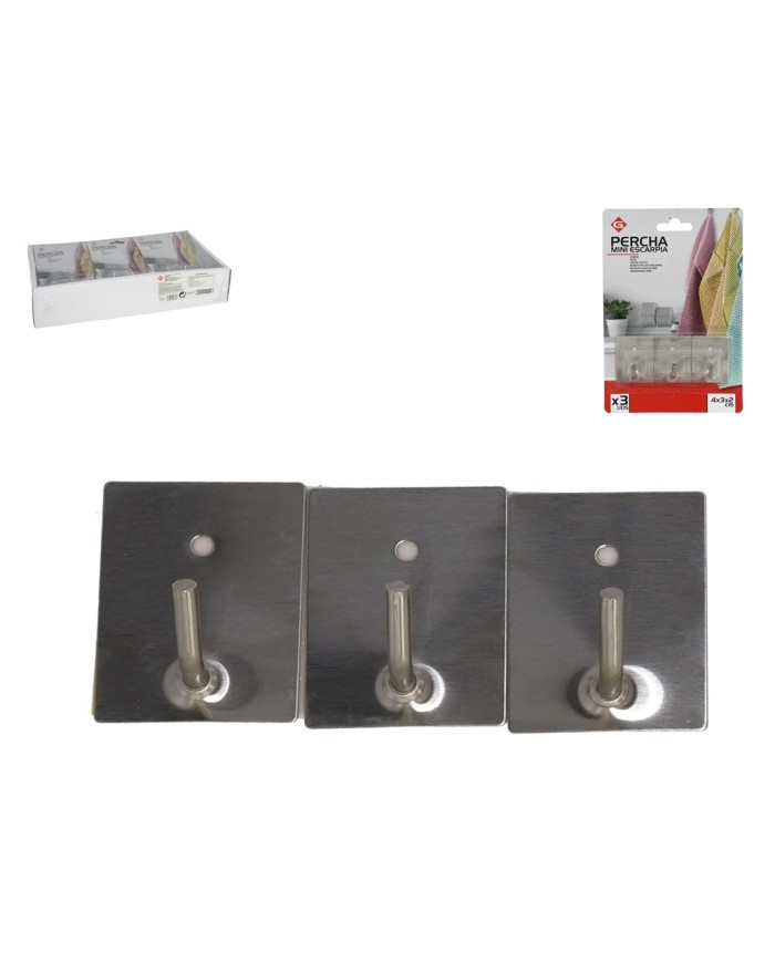 PERCHA MINI ESCARPIA X3 - METAL