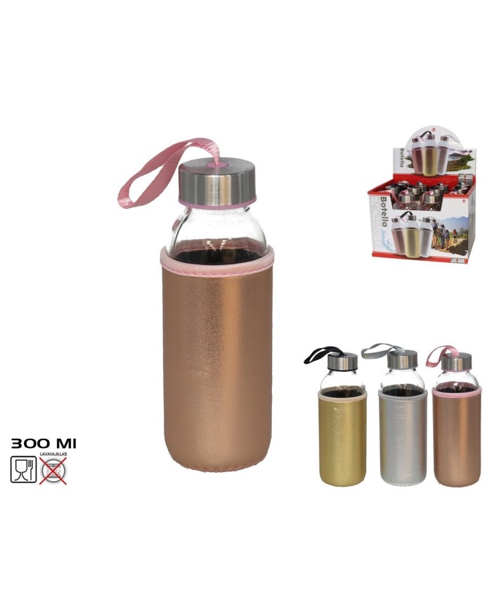 BOTELLA CRISTAL CON FUNDA 300ML ENCHANTEE 3 SURTID