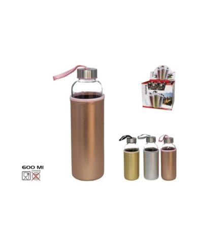 BOTELLA CRISTAL CON FUNDA 600ML ENCHANTEE 3 SURTID