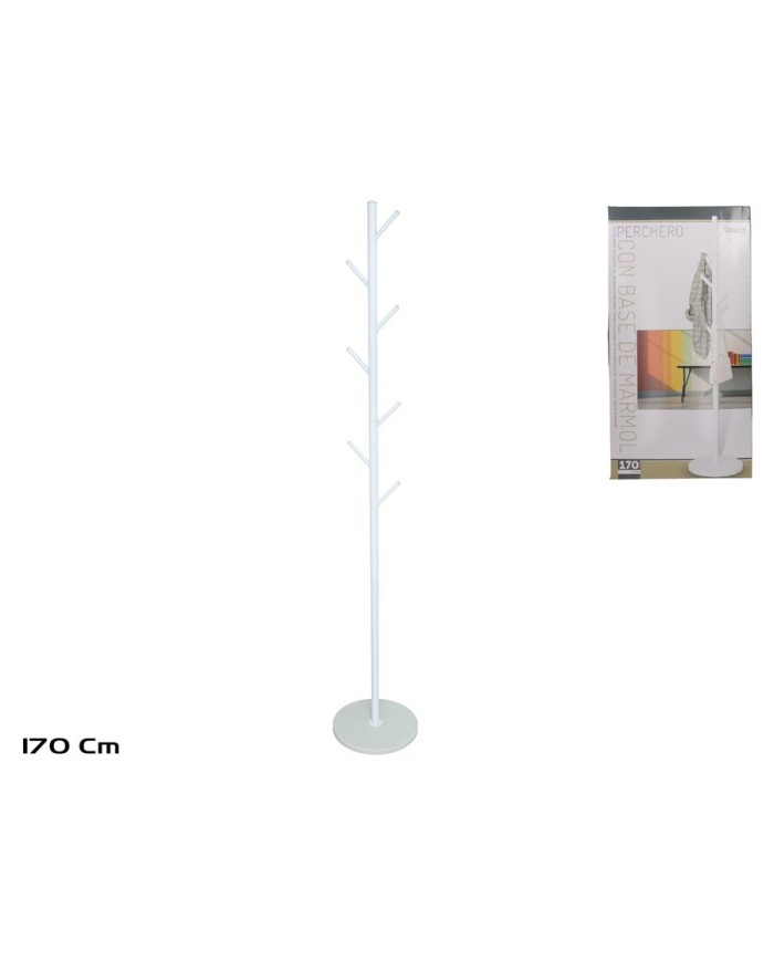 PERCHERO 170 CM BASE MARMOL BLANCO