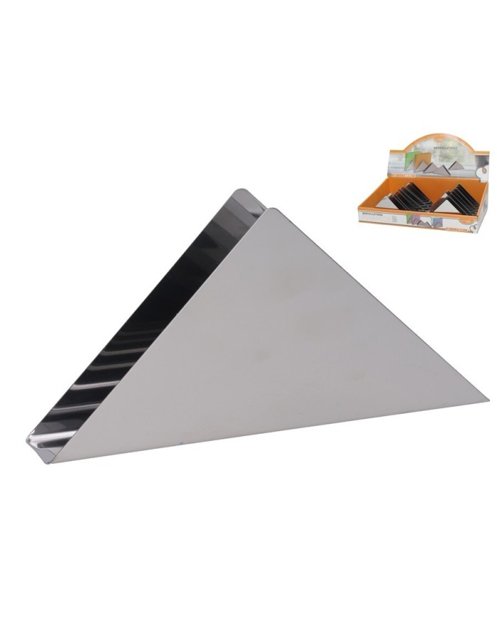 SERVILLETERO ACERO PIRAMIDE 18X9 CM