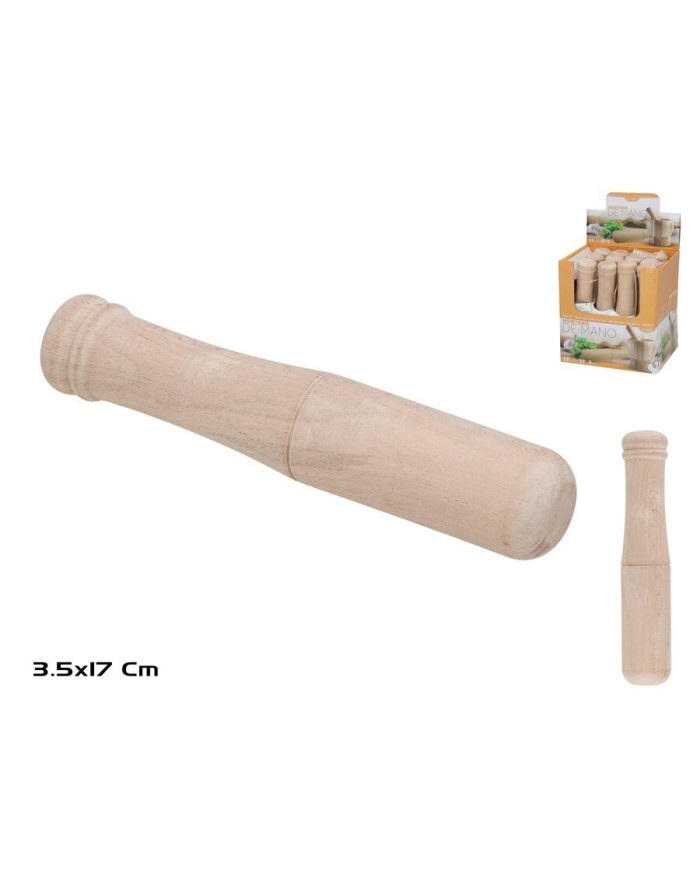 MORTERO DE MANO MADERA 17X3,5 CM