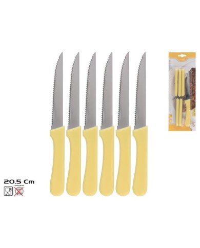 SET 6 CUCHILLOS  DE CARNE 20,5 CM