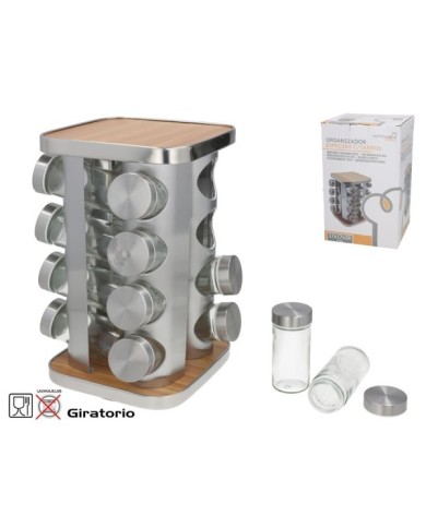 ORGANIZADOR ESPECIAS C/TARROS 16 17X28CM