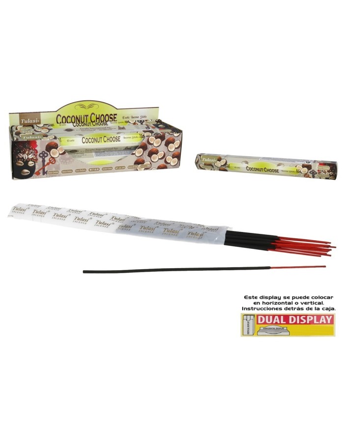 INCIENSO 24G 20 STICKS TULASI COCONUT CHOOSE