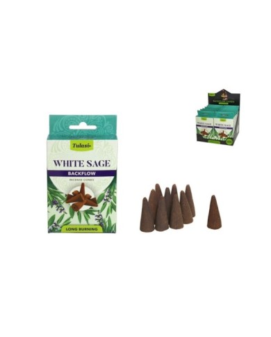 INCIENSO 28G 10 CONOS TULASI WHITE SAGE