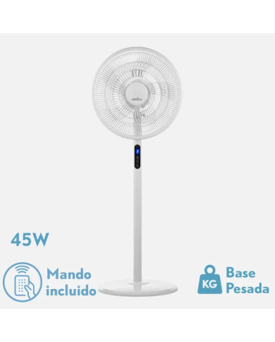 VENTILADOR DE PIE ICONO BLANC 3VEL 45W 119X44X40 CM OSCILANTE 5ASP.C