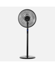 VENTILADOR DE PIE GRANIZO NEGRO 3 VEL.85W 6ASPAS O RIENTABLE REGX50X43 CM