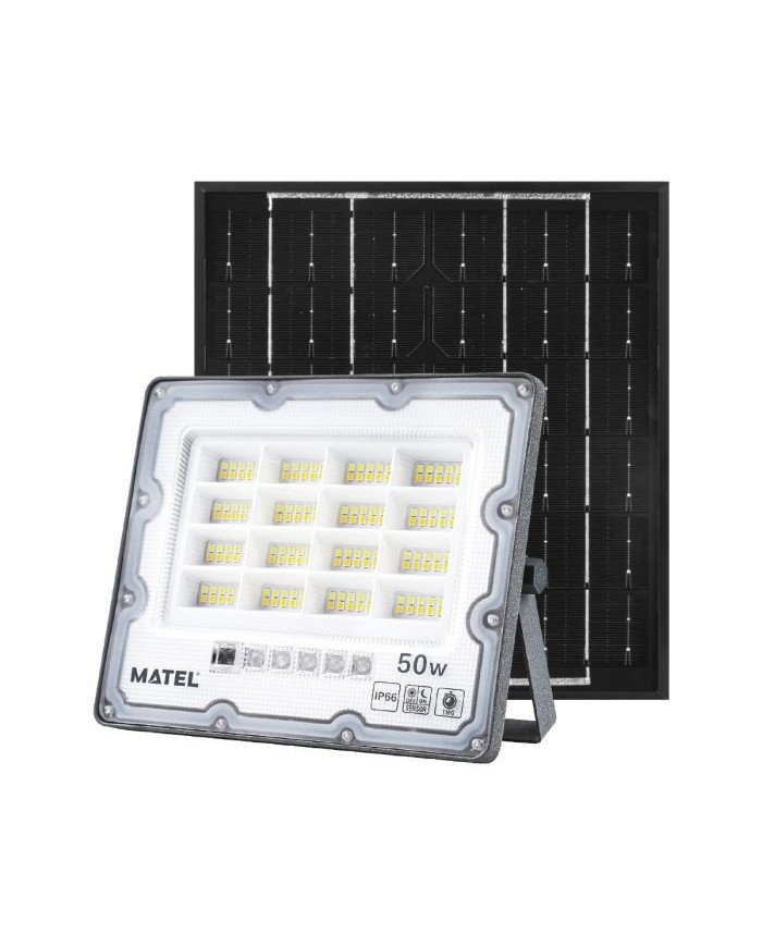 PROYECTOR LED SOLAR IP65 GRIS  50W.CCT