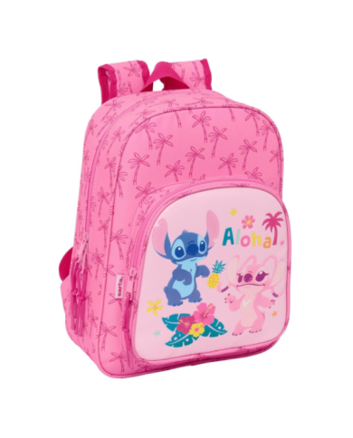 Mochila Infantil Adapt.Carro Stitch "Chill" 26x34x11 Cm