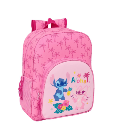 Mochila Junior Adapt.Carro Stitch "Chill" 32x38x12 Cm