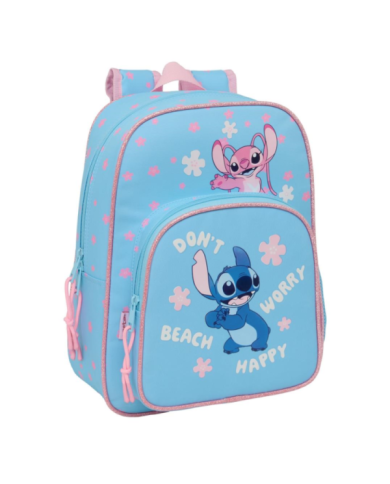 Mochila Infantil Adapt.Carro Stitch "Happy" 26x34x11 Cm