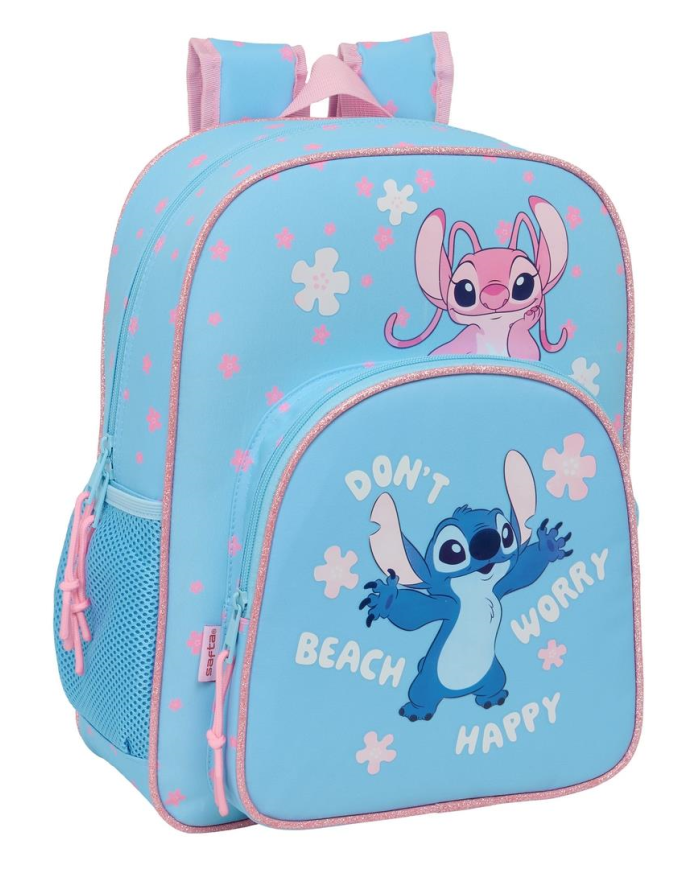 Mochila Junior Adapt.Carro Stitch "Happy" 32x38x12 Cm