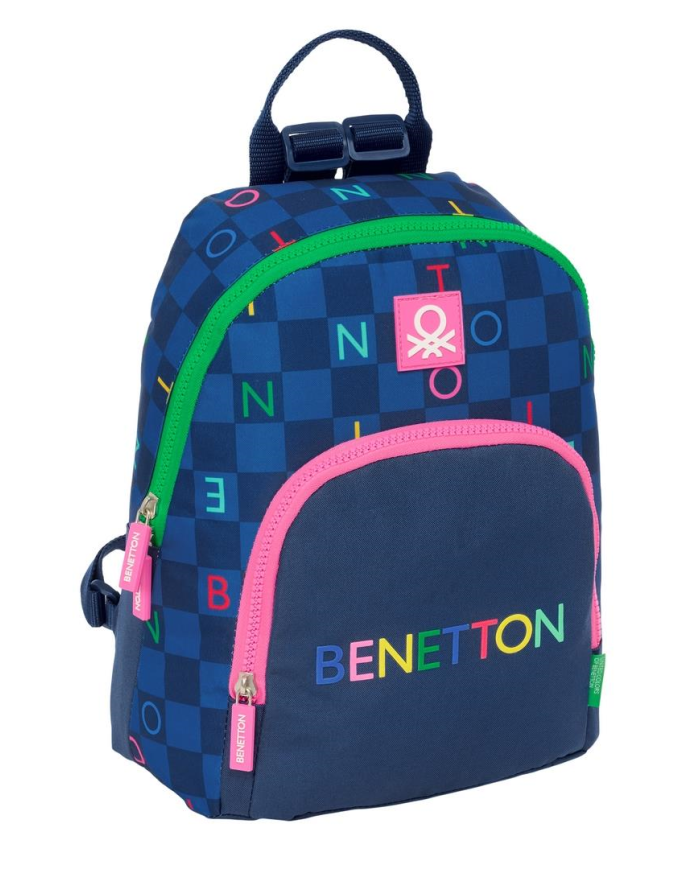 Mini Mochila Benetton "Damero" 25X30X13Cm