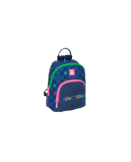 Mochila Doble Adapt.Carro Benetton "Damero" 32X42X15Cm