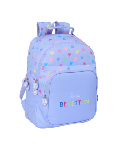 Mochila Doble Adapt.Carro Benetton "Lila" 32X42X15Cm