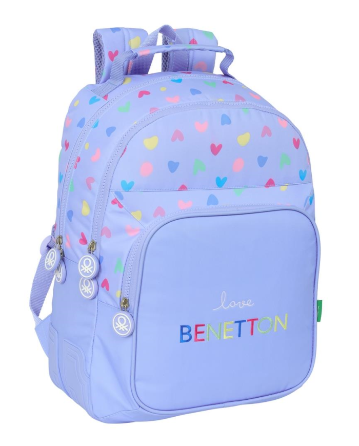 Mochila Doble Adapt.Carro Benetton "Lila" 32X42X15Cm