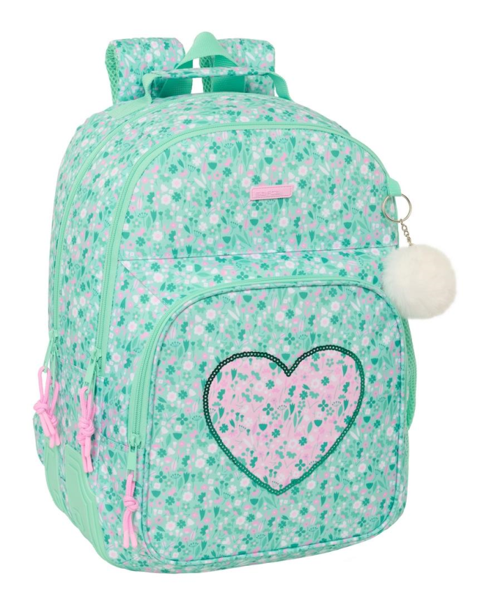 Mochila Doble Adapt.Carro Safta "Cuore" 32x42x15 Cm