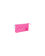 Portatodo Triple Barbie "Corazones" 22x12x3 Cm