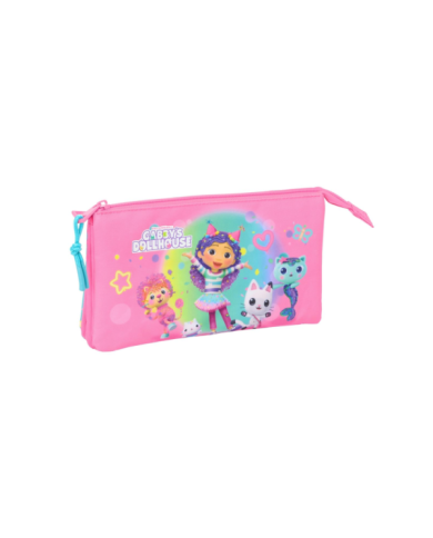 Portatodo Triple Gabby'S Dollhouse "Confetti" 22x12x3 Cm