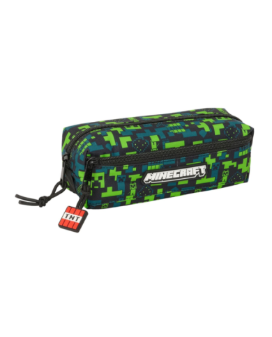 Portatodo Triple Peq. C/Goma Elast. 20Cm Minecraft "Tnt" 22X8,5X6Cm