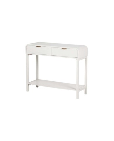 CONSOLA MDF PINO BLANCO DORADO 90x32x75 CM