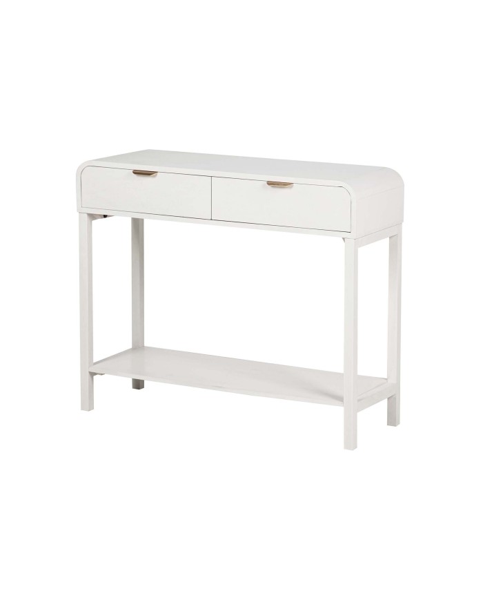 CONSOLA MDF PINO BLANCO DORADO 90x32x75 CM