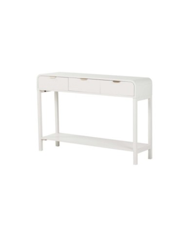 CONSOLA MDF PINO BLANCO DORADO 110x32x75 CM