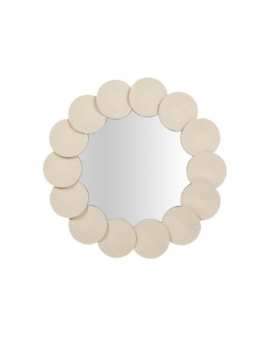 ESPEJO METAL REDONDO BEIGE 75x4x75 CM