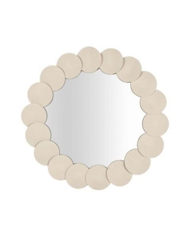 ESPEJO METAL REDONDO BEIGE 90x6x90 CM