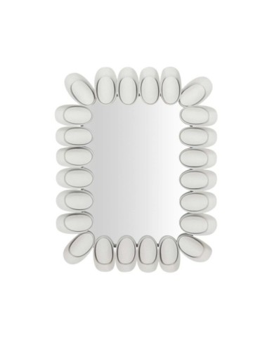 ESPEJO METAL OVALADO BLANCO 63x6x82 CM