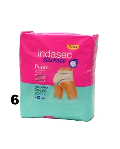 INDASEC PANT PLUS 80-110 ADULTO MD 12U
