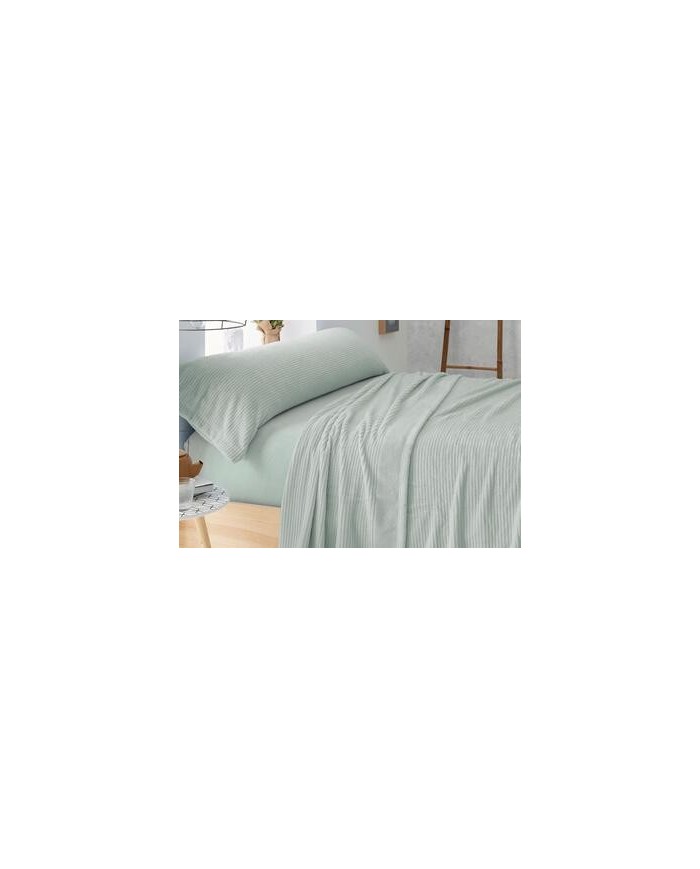 Juego de sábanas Coralina 965 color Salvia Cama de 105 cm - Coralina Burrito Blanco