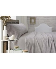 Sábanas de Coralina, 965 Gris Cama de 105 cm - Coralina Burrito Blanco