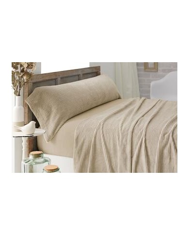 Sábanas de Coralina, 965 Beige Cama de 105 cm - Coralina Burrito Blanco
