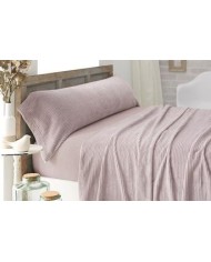 Juego de sábanas Coralina 965 color Salvia Cama de 180 cm - Coralina Burrito Blanco