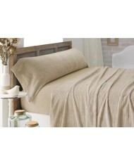 Juego de sábanas Coralina, 996 color Azul grisaceo Cama de 105 cm - Coralina Burrito Blanco