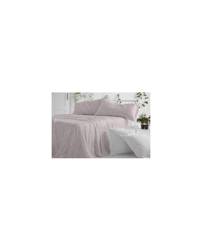 Sábanas franela algodón, 575 color Nude Cama de 105 cm - Franela