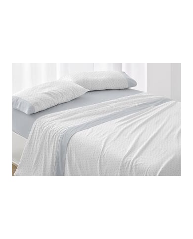 Sábanas franela algodón, 576 color Azul Cama de 90 cm - Franela